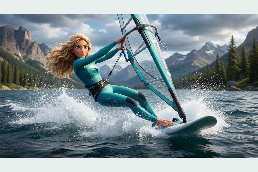 04 Windsurfen Gleitfahrt — Safety-Motiv „04 Windsurfen Gleitfahrt“.