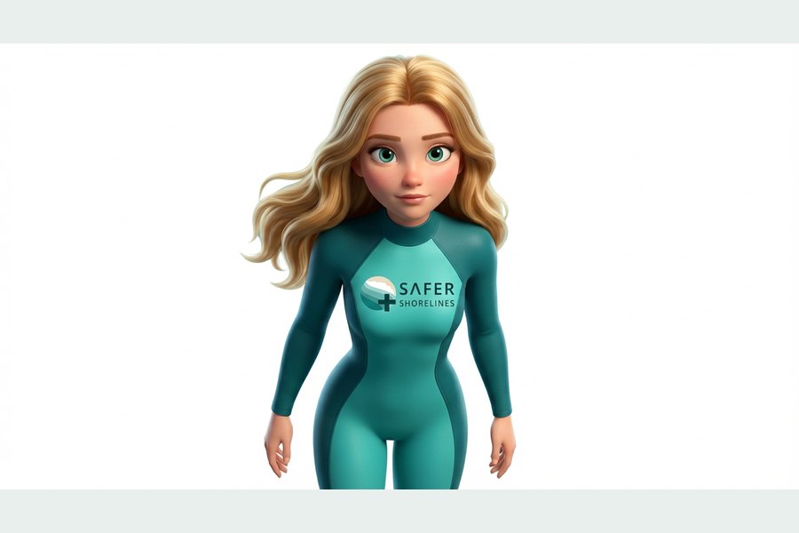 Safety freediving ocean cutout — Safety-Motiv „Safety freediving ocean cutout“.
