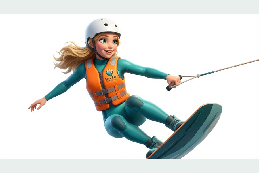 Safety wakeboarding dynamic cutout — Safety-Motiv „Safety wakeboarding dynamic cutout“.