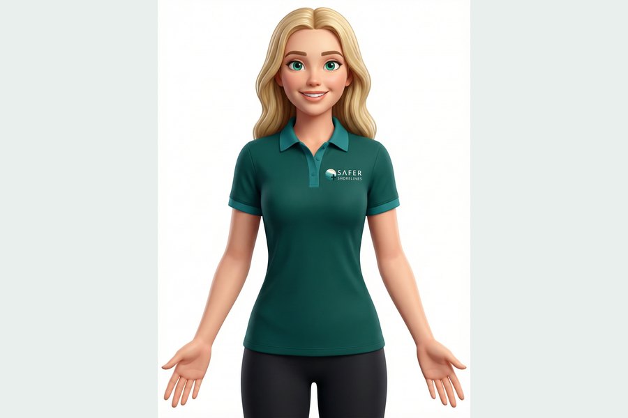 SS Safety Polo 03 Cutout Weiss — Safety-Motiv „SS Safety Polo 03 Cutout Weiss“.
