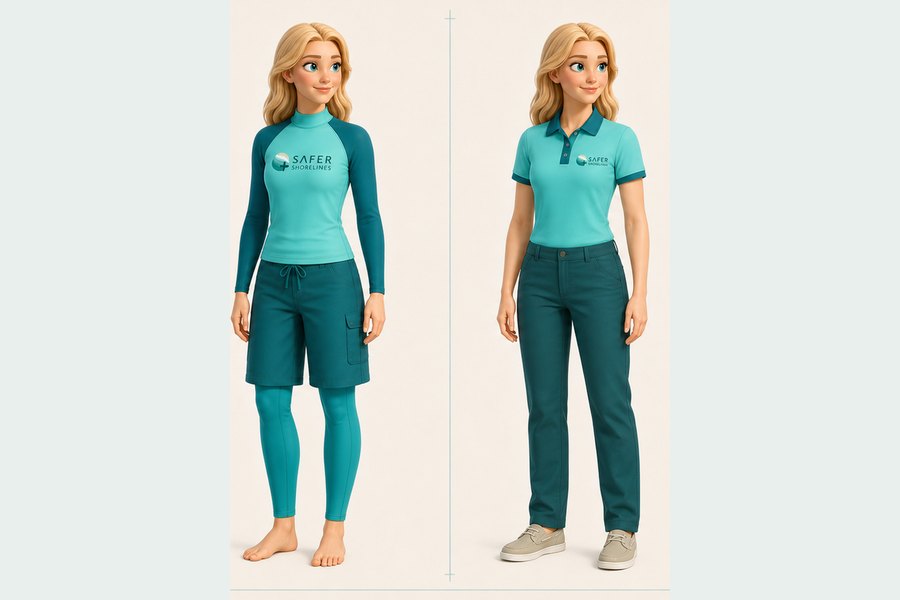 Safety AUSWAHL Rashguard Polo — Safety-Motiv „Safety AUSWAHL Rashguard Polo“.