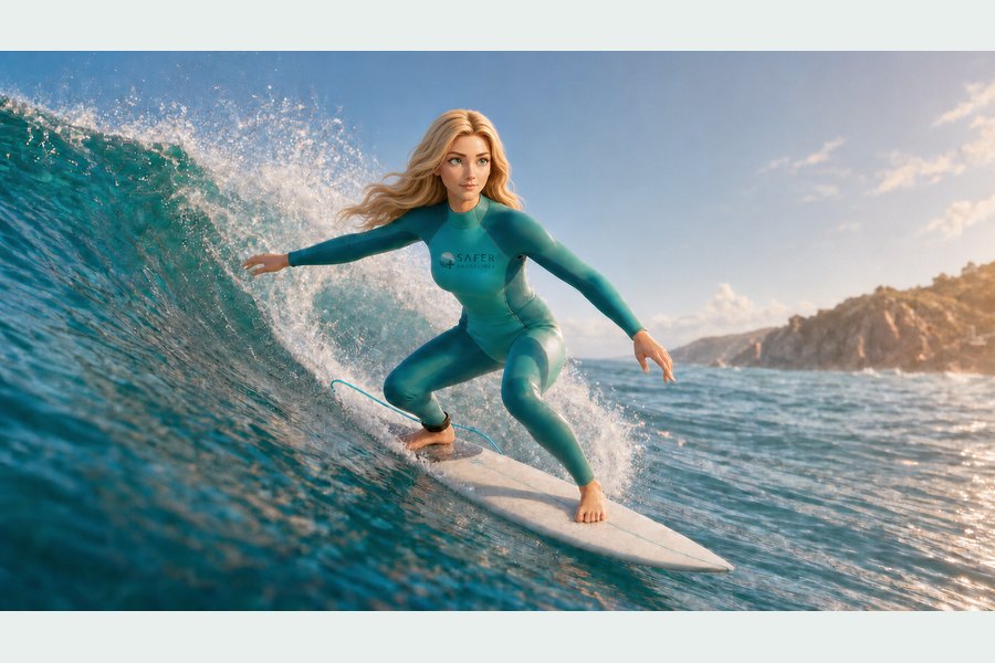 Safety Surfen Action GesichtHaar — Safety-Motiv „Safety Surfen Action GesichtHaar“.