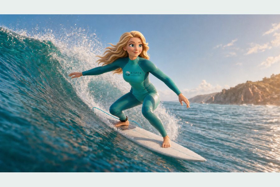 Safety Surfen Action Vorlage — Safety-Motiv „Safety Surfen Action Vorlage“.